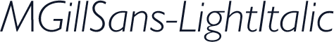 MGillSans-LightItalic