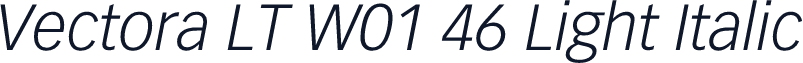 Vectora LT W01 46 Light Italic