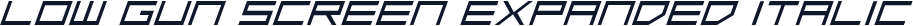 Low Gun Screen Expanded Italic