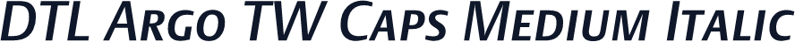 DTL Argo TW Caps Medium Italic