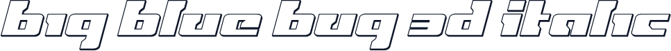 Big Blue Bug 3D Italic