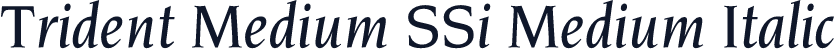 Trident Medium SSi Medium Italic