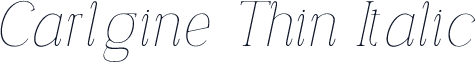 Carlgine Thin Italic