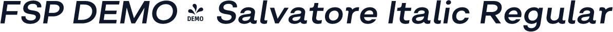 FSP DEMO - Salvatore Italic Regular