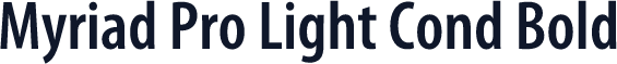 Myriad Pro Light Cond Bold