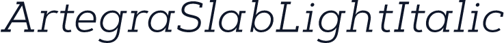 ArtegraSlabLightItalic