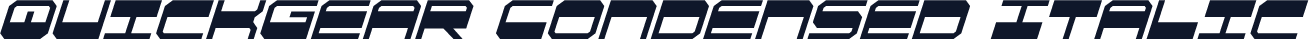 QuickGear Condensed Italic