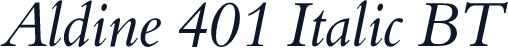 Aldine 401 Italic BT