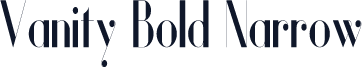 Vanity Bold Narrow