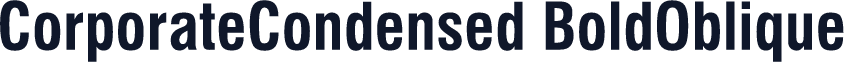 CorporateCondensed BoldOblique