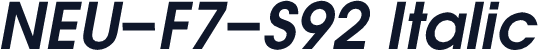 NEU-F7-S92 Italic