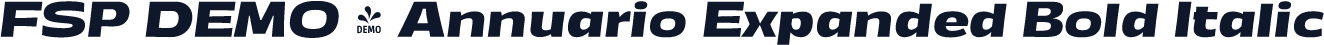 FSP DEMO - Annuario Expanded Bold Italic