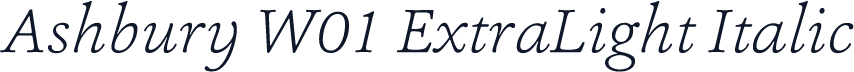 Ashbury W01 ExtraLight Italic