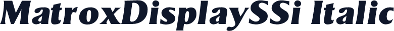 MatroxDisplaySSi Italic