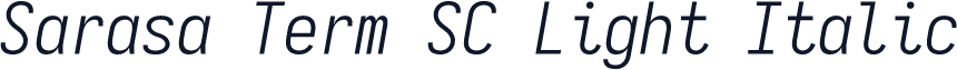 Sarasa Term SC Light Italic