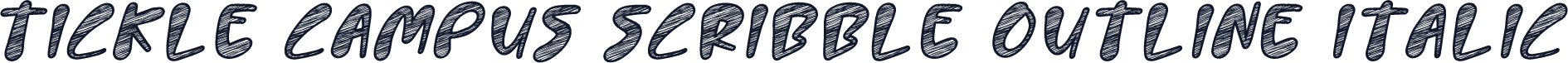 Tickle Campus Scribble Outline Italic