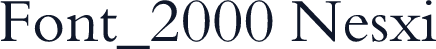 Font_2000 Nesxi
