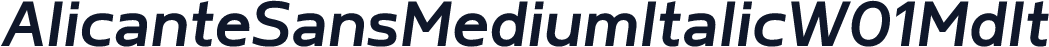 AlicanteSansMediumItalicW01MdIt