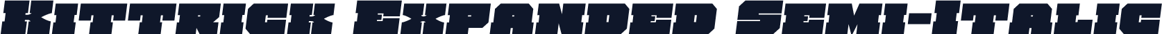 Kittrick Expanded Semi-Italic