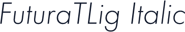 FuturaTLig Italic