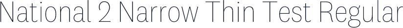 National 2 Narrow Thin Test Regular