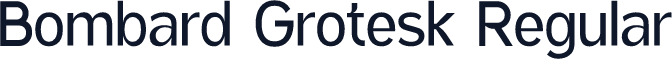 Bombard Grotesk Regular