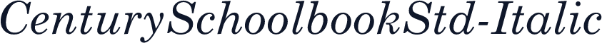 CenturySchoolbookStd-Italic