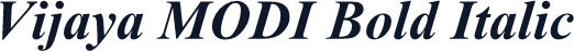 Vijaya MODI Bold Italic