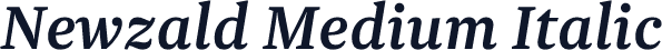 Newzald Medium Italic