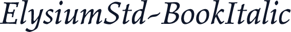 ElysiumStd-BookItalic