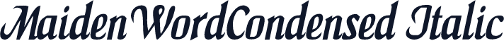 MaidenWordCondensed Italic