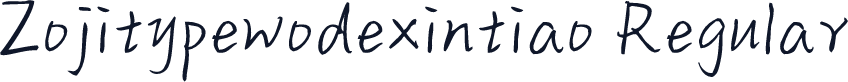 Zojitypewodexintiao Regular