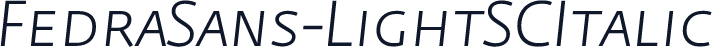 FedraSans-LightSCItalic