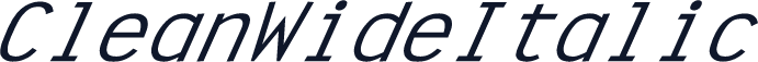 CleanWideItalic