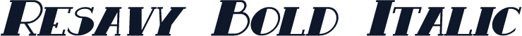 Resavy Bold Italic