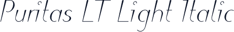 Puritas LT Light Italic
