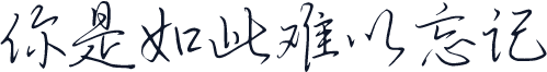 你是如此难以忘记