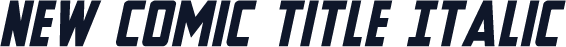 New Comic Title Italic