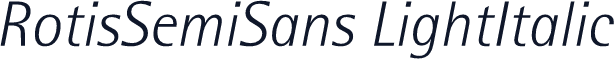 RotisSemiSans LightItalic