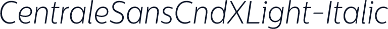 CentraleSansCndXLight-Italic