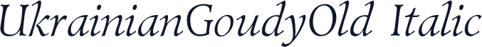 UkrainianGoudyOld Italic