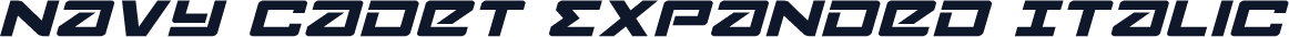 Navy Cadet Expanded Italic