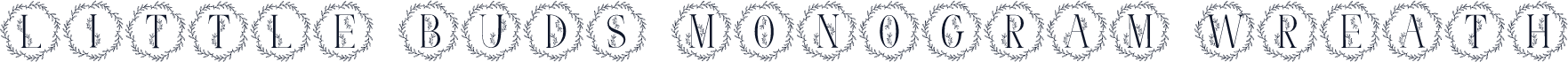 Little Buds Monogram Wreath