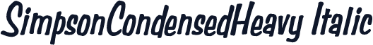 SimpsonCondensedHeavy Italic