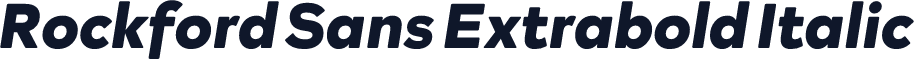 Rockford Sans Extrabold Italic