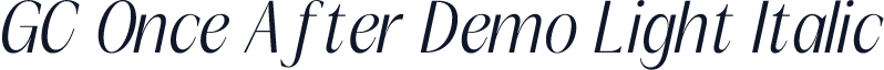 GC Once After Demo Light Italic