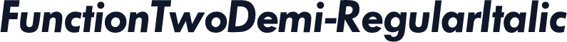 FunctionTwoDemi-RegularItalic