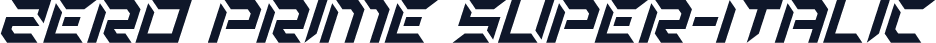 Zero Prime Super-Italic