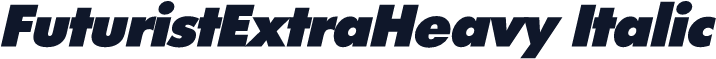 FuturistExtraHeavy Italic
