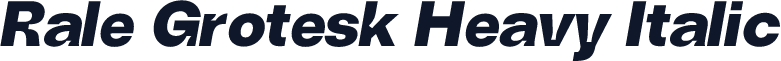 Rale Grotesk Heavy Italic
